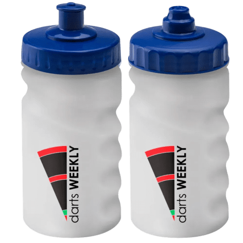 Finger Grip Sports Bottles 300ml in Translucent/Blue