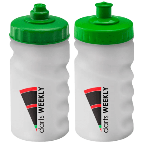 Finger Grip Sports Bottles 300ml in Translucent/Green