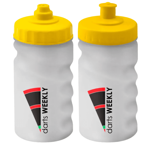 Finger Grip Sports Bottles 300ml in Translucent/Yellow