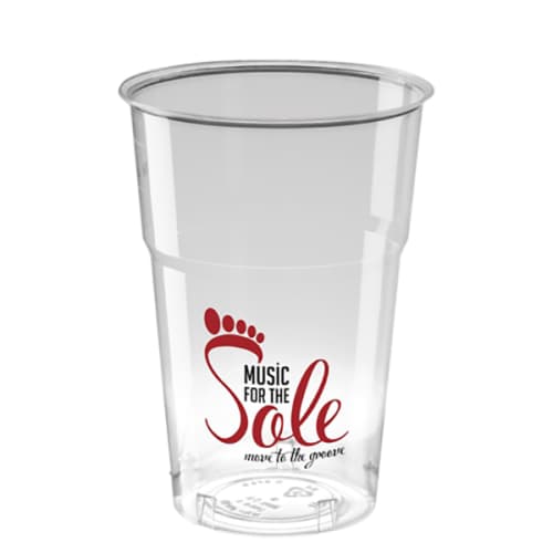 Custom Printed 20oz Disposable Pint Tumblers with a company logo printed to 1 side