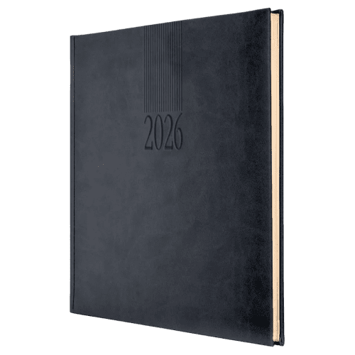 Tucson Cream Quarto Weekly Diary in Navy