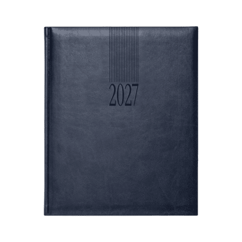 Tucson Cream Quarto Weekly Diary in Navy