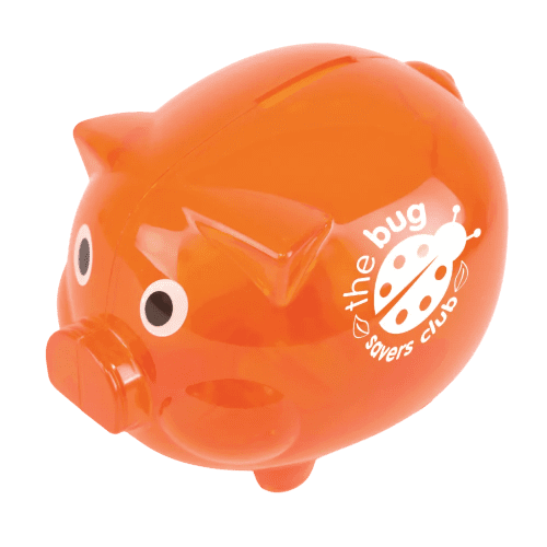 Value Piggy Bank in Amber