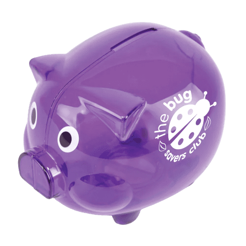 Value Piggy Bank in Purple