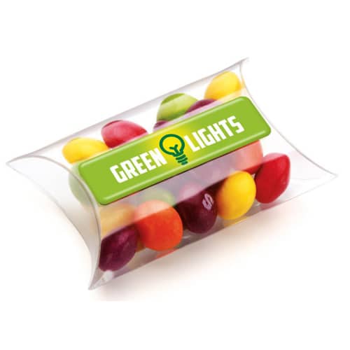 Clear Promotional Skittles Pouches UK Printed with a Logo by Total Merchandise