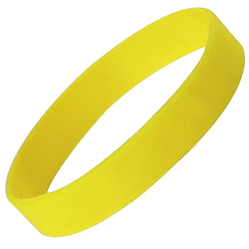 Printed Silicone Wristbands in Process Yellow