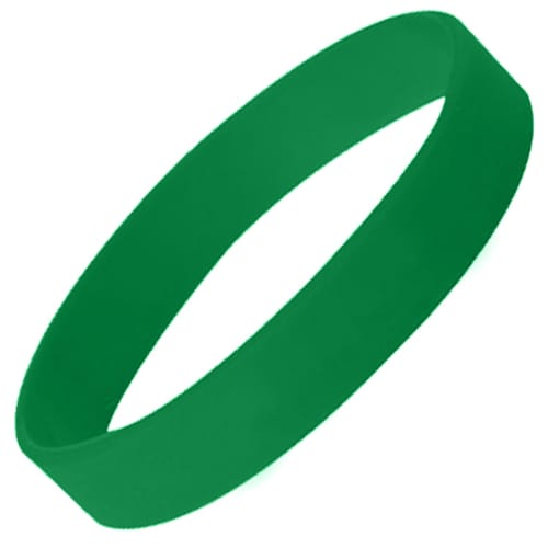 Printed Silicone Wristbands in Green 356