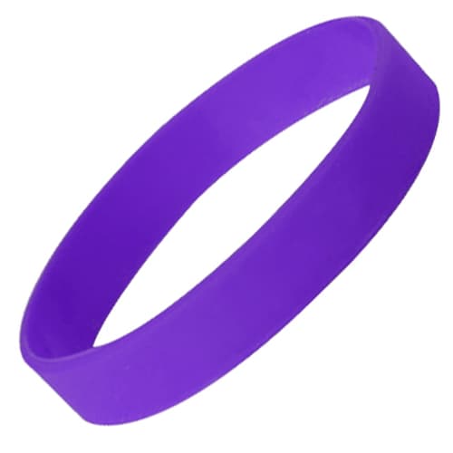 Printed Silicone Wristbands in Purple 266