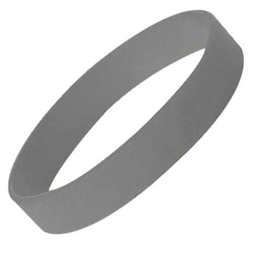 Printed Silicone Wristbands in Silver 877
