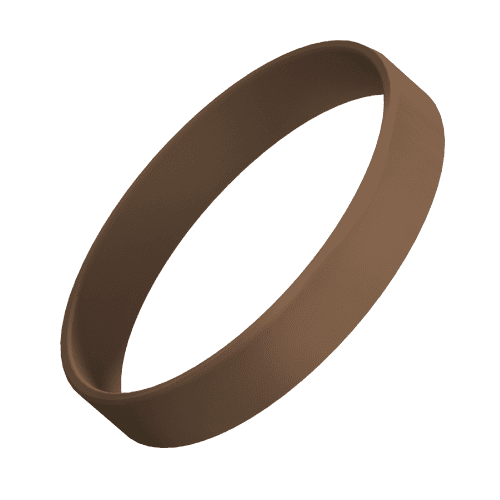 Printed Silicone Wristbands in Bronze 875