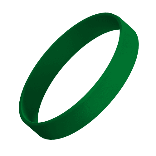 Printed Silicone Wristbands in Green 356