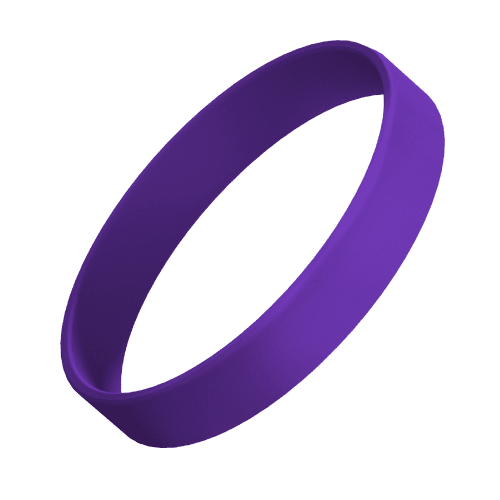 Printed Silicone Wristbands in Purple 266