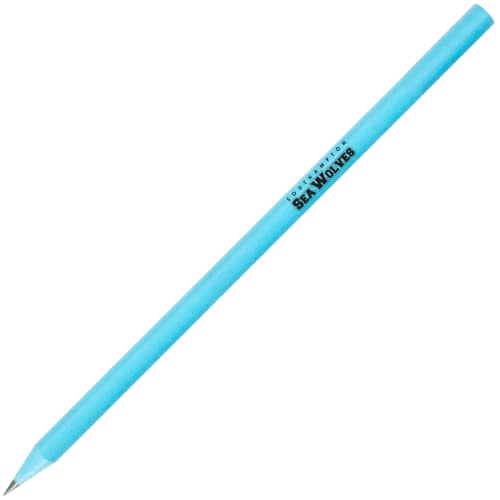 Corporate Branded Recycled Pencil in Light Blue Printed with a Logo by Total Merchandise