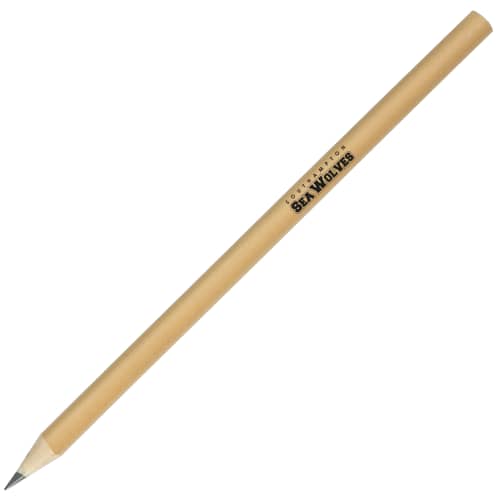 Custom Printed Recycled Pencil in Natural Branded with a Logo by Total Merchandise