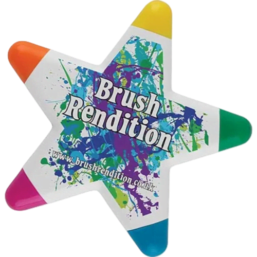 Branded Star Highlighters with company designs