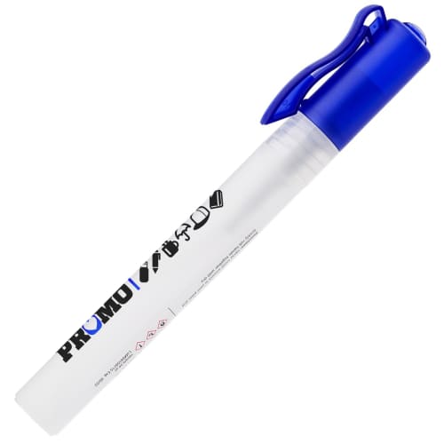 Promotional Hand Sanitiser in a Frosted Clear Tube with Blue Cap from Total Merchandise