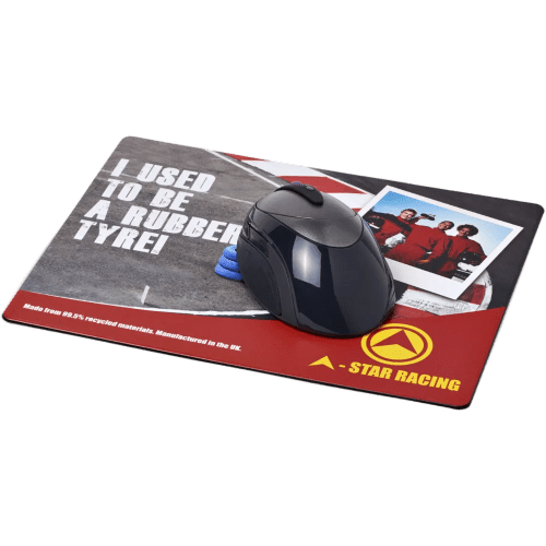 Brite Mat Tyre Mouse Mats in White/Black