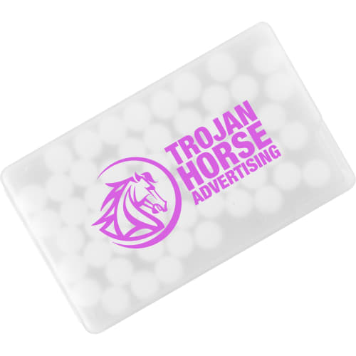 Promotional Mint Cards in Frosted White with your Logo from Total Merchandise