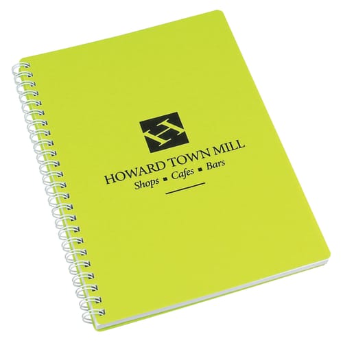 A5 Recycled Polypropylene Notepad in Lime Tonic/White