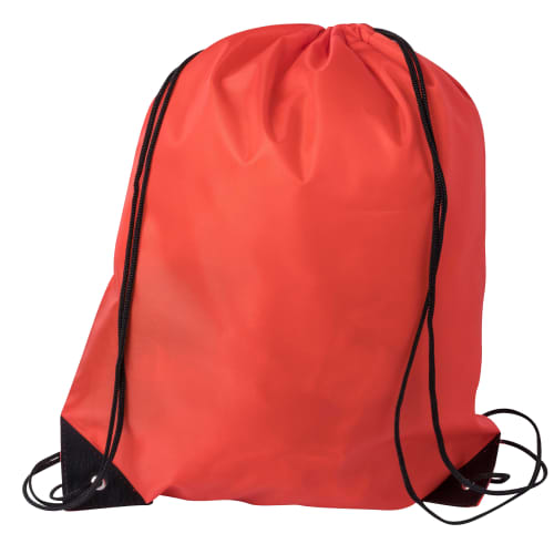 Customised Budget Drawstring Bags in Red from Total Merchandise