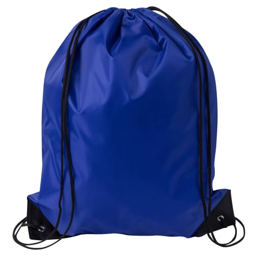 Custom Printed Budget Drawstring Bags in Mid Blue from Total Merchandise