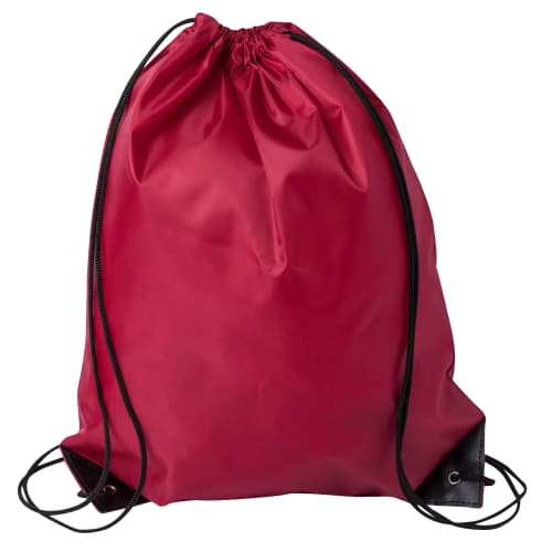 Promotional Budget Drawstring Bags in Burgundy from Total Merchandise