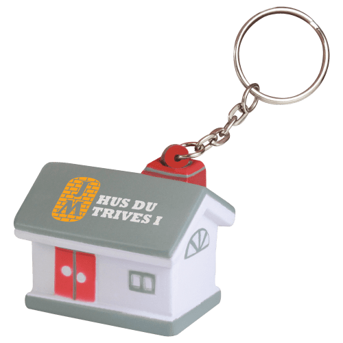 Promotional Stress House Keyring for Marketing Giveaways