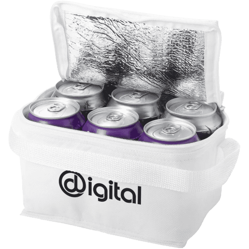 Custom Branded Lunch Cooler Bags in White from Total Merchandise