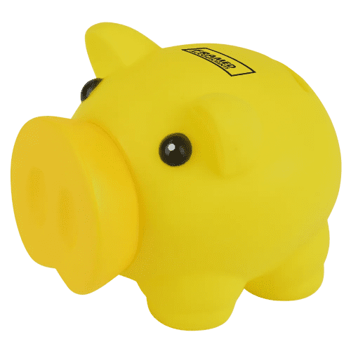 Petit Plastic Piggy Bank in Yellow
