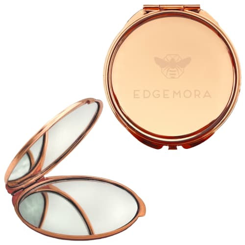 Double Compact Mirror in Rose Gold