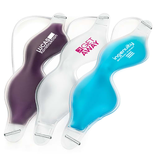 Promotional Gel Filled Eye Masks in Purple and Blue from Total Merchandise
