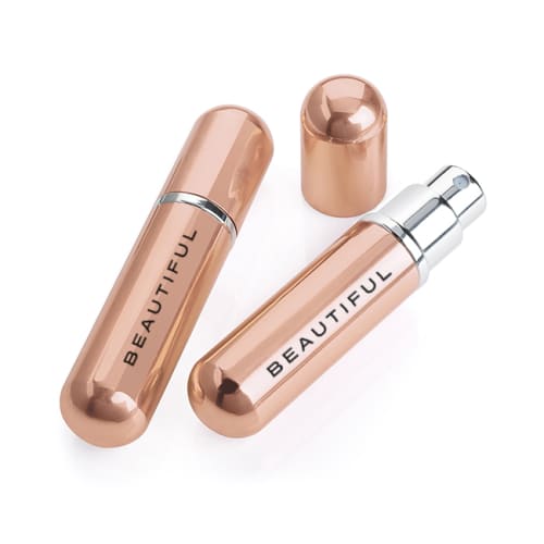 Promotional Chrome Finish Perfume Atomiser in Rose Gold from Total Merchandise