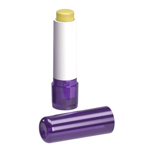 Vanilla Lip Balm Stick in Transparent Violet