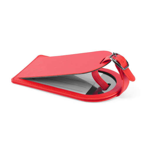 Large Belluno Luggage Tag in Vibrant Red