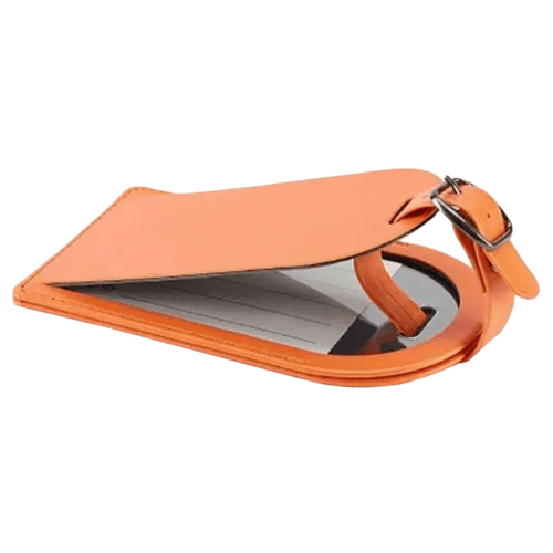 Large Belluno Luggage Tag in Orange