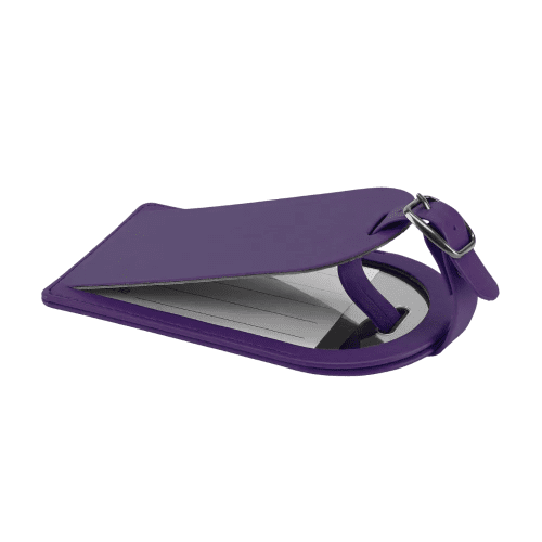 Large Belluno Luggage Tag in Purple