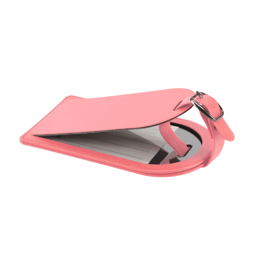 Large Belluno Luggage Tag in Rose Pink