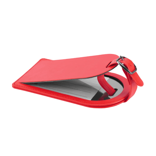 Large Belluno Luggage Tag in Vibrant Red