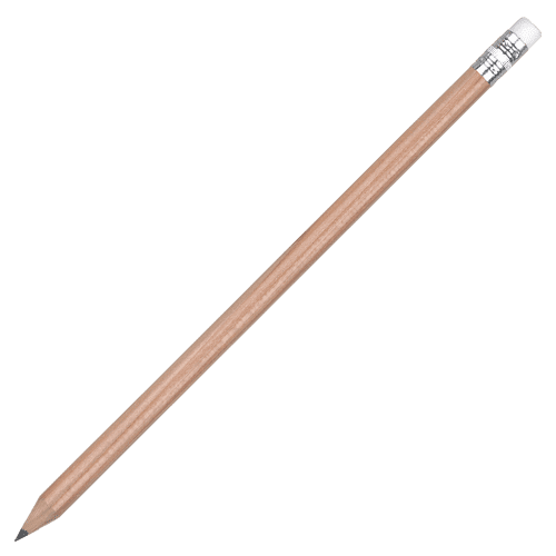 Promotional Argente Pencil With Eraser in Natural from Total Merchandise