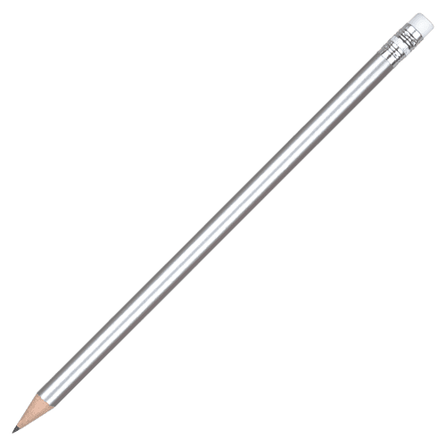 UK Printed Argente Pencil With Eraser in Silver from Total Merchandise