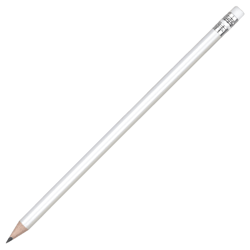 Custom Branded Argente Pencil With Eraser in White from Total Merchandise