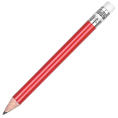 Golf Pencils with Eraser in Red