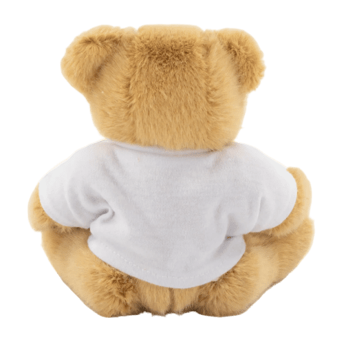 Logo Branded 20cm Honey Jointed Bear with T-Shirt and a full colour design from Total Merchandise