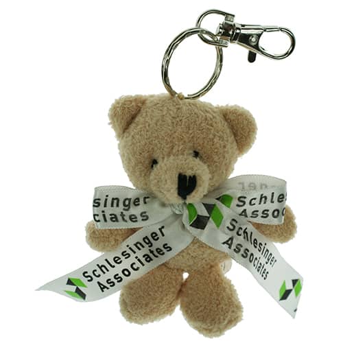 Branded Toby Bear Keyring Printed with Your Logo to the Bow from Total Merchandise