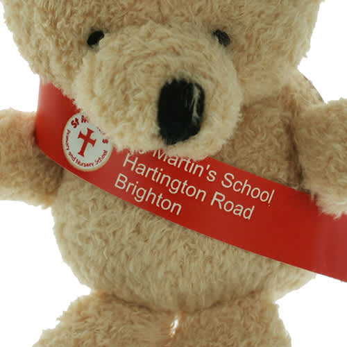 Promotional Toby Bear Keyring with Sash from Total Merchandise