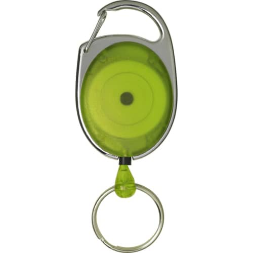 Roller Clip Key Chain in Translucent Lime