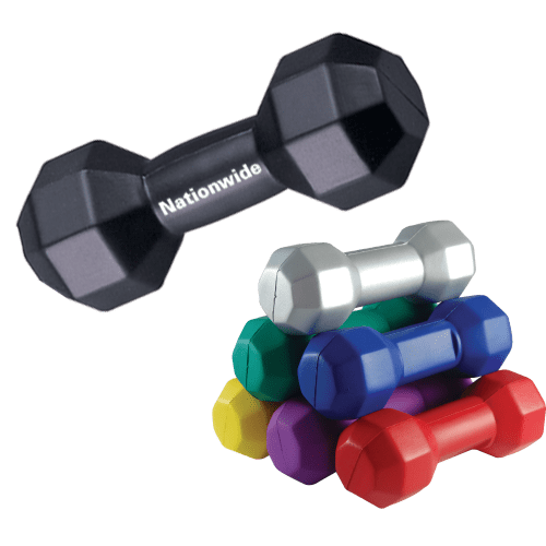Personalised Stress Ball Dumbells for Marketing Giveaways