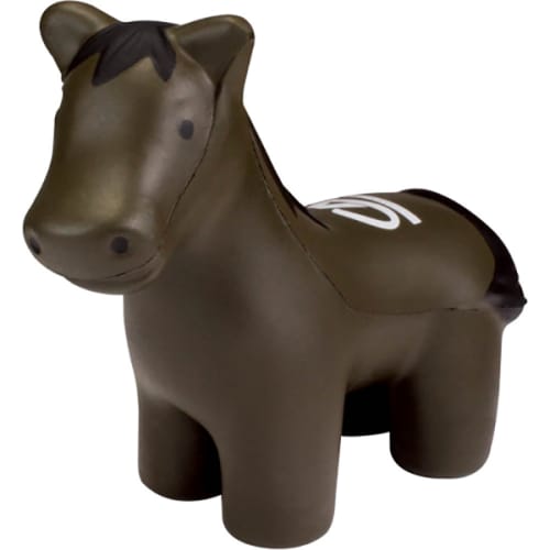 Custom printed Stress Horses in brown from Total Merchandise