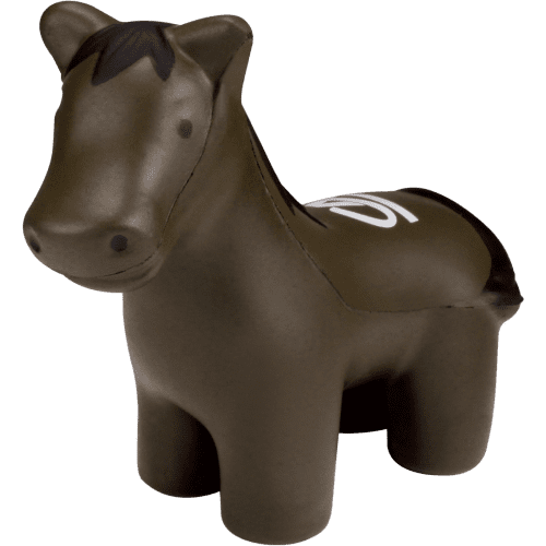 Custom printed Stress Horses in brown from Total Merchandise