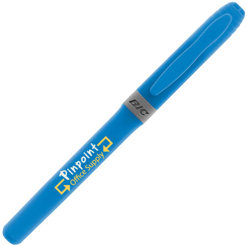 Custom Printed BiC Brite Liner Grip Highlighter Pens in Light Blue from Total Merchandise